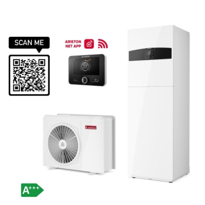 Picture of Air-water heat pump Ariston NIMBUS COMPACT 120 S-T EXT R32, with integrated water heater, with Wi-Fi, , 13.87 kW, 3F-400V