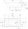 Picture of Bathtub OPAL PLUS 140x70 with legs