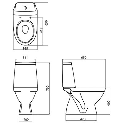 Picture of WC MODO, horizontal, Sofc Close click to clean cover