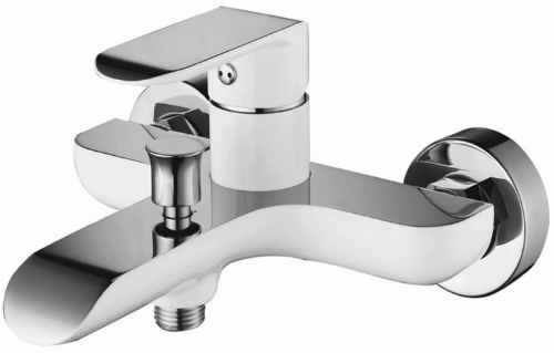 Picture of Mixer for bath and shower Vento Ravena, white/chrome, with accessories