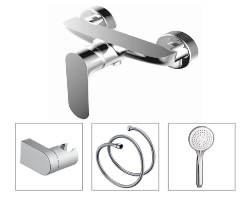 Picture of Mixer for shower Vento Napoli, chrome, with accessories