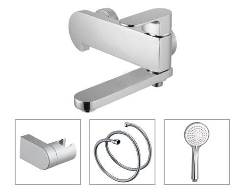 Picture of Mixer for bath and shower Vento Torino, chrome, with accessories