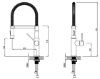 Picture of Mixer for kitchen sink Cucina KH5690006C with pull out shower