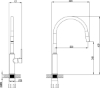 Picture of Kitchen sink mixer Vento Cucina "Flexy 2" White