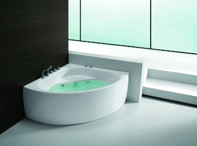 Picture of Massage corner bath with mixer 138x138x60