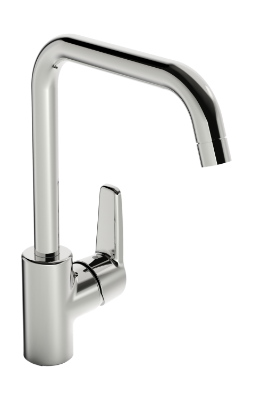Picture of Kitchen sink faucet Saga with high spout