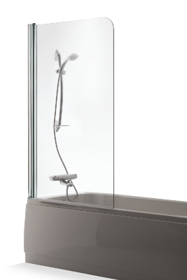 Picture of Bath screen Brasta Maja 70, h-1500 mm, chrome profile, transparent glass 6 mm