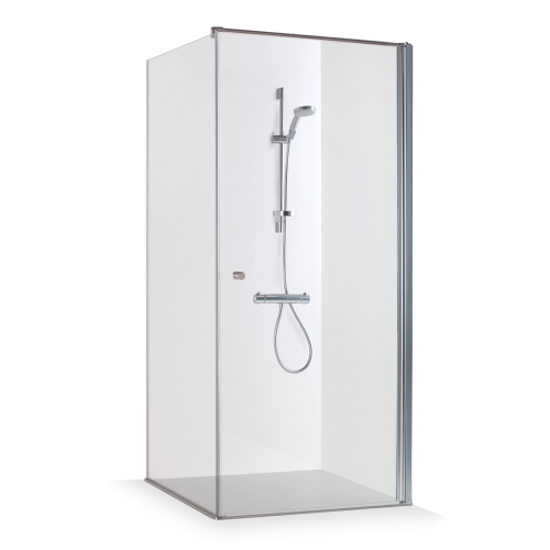Picture of Shower enclosure Brasta Kristina 80x80, h-2000 mm, chrome profile, transparent glass 6 mm