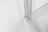 Picture of Bath screen Brasta Maja 80, h-1500 mm, chrome profile, transparent glass 6 mm