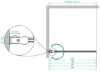Picture of Bath screen Brasta Maja 80, h-1500 mm, chrome profile, transparent glass 6 mm