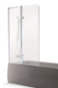 Picture of Bath screen Brasta Maja Pluss 90, h-1500 mm, chrome profile, transparent glass 6 mm