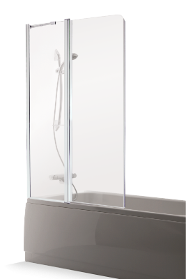 Picture of Bath screen Brasta Maja Pluss 90, h-1500 mm, chrome profile, transparent glass 6 mm