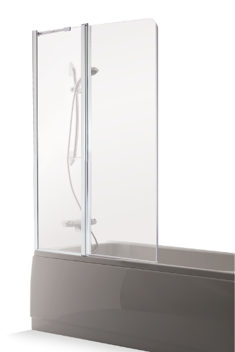 Picture of Bath screen Brasta Maja Pluss 90, h-1500 mm, chrome profile, transparent glass 6 mm