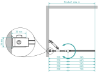 Picture of Bath screen Brasta Maja Pluss 90, h-1500 mm, chrome profile, transparent glass 6 mm