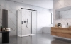 Picture of Shower enclosure Idea Black KDJ+S 140x90, h-2005, black profile, transparent glass