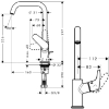 Picture of Focus Single lever basin mixer 240 with swivel spout and pop-up waste set