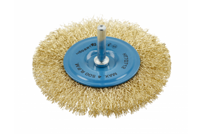 Picture of Wheel brush with arbor 100 mm, brass wire 0,3 mm