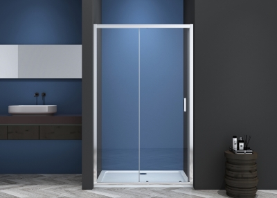 Изображение Душевая дверь VENTO Asti 110X195см, прозрачное стекло 6mm Easy Clean, хромированный профиль