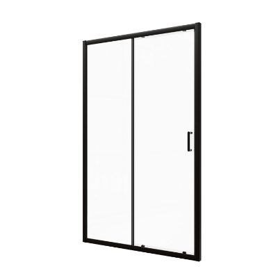 Изображение Душевая дверь VENTO Asti 100X195 см, прозрачное стекло 6mm Easy Clean, черный профиль