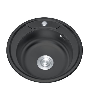 Picture of Stainless steel sink TREDI d51 black topmount