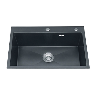 Picture of Stainless steel sink VENTO 60X50X22 graphite color topmount
