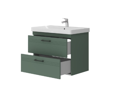 Picture of Sink cabinet Meloni with washbasin Luxury 80 emerald green