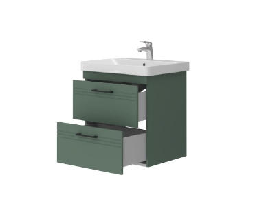 Picture of Sink cabinet Meloni with washbasin Luxury 60 emerald green