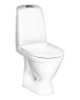 Attēls Tualetes pods Gustavsberg Nautic 1510, horizontāls izvads, Hygienic Flush, 2/4 l, ar SC/QR vāku, C+, balts