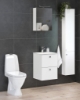 Attēls Tualetes pods Gustavsberg Nautic 1500, vertikāls izvads, Hygienic Flush, 2/4 l, ar SC/QR vāku, līmēšanai, C+ pārklājums, balts