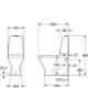 Attēls Tualetes pods Gustavsberg Nautic 1500, vertikāls izvads, Hygienic Flush, 2/4 l, ar SC/QR vāku, līmēšanai, C+ pārklājums, balts