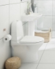Attēls Tualetes pods Gustavsberg Estetic 8300, universāls izvads, Hygienic Flush, 2/4 l, ar SC/QR vāku, līmēšanai, C+ pārklājums, balts