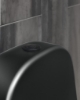 Attēls Tualetes pods Gustavsberg Estetic 8300, universāls izvads, Hygienic Flush, 2/4 l, ar SC/QR vāku, līmēšanai, C+ pārklājums, melns