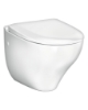 Picture of WC Gustavsberg New Nautic 1530, wall-mounted, Hygienic Flush, with SC/QR seat cover, white