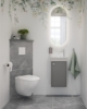Picture of WC Gustavsberg New Nautic 1530, wall-mounted, Hygienic Flush, with SC/QR seat cover, white