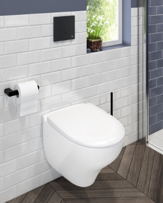 Изображение Tualetes pods Gustavsberg New Nautic 1530, stiprināms pie sienas, Hygienic Flush, ar SC/QR vāku, balts