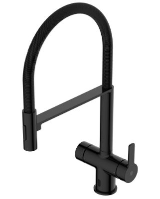 Picture of Kitchen mixer Gustavsberg Estetic Duo, with sensor, pull-of spout, matt balck